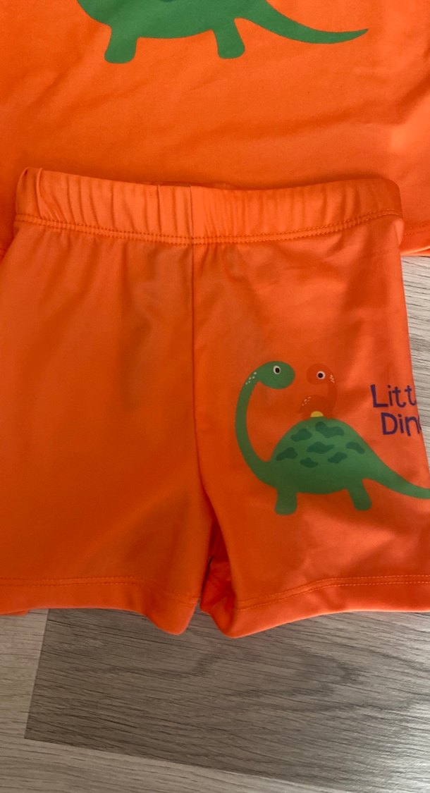Turuncu Erkek Çocuk Uzun Kollu Dinozor Mayo - Görsel 3