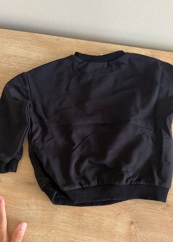 18-24 Ay Beden siyah Renk Batman Baskılı Siyah Erkek Çocuk Sweatshirt