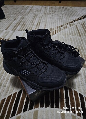 44 Beden Skechers Escape Plan 2.0-woodrock Siyah Erkek Bot