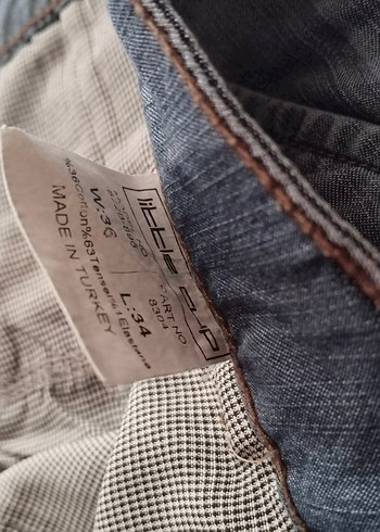 Gri Denim Erkek Pantolon - Kemerli, Regular Fit - Görsel 3