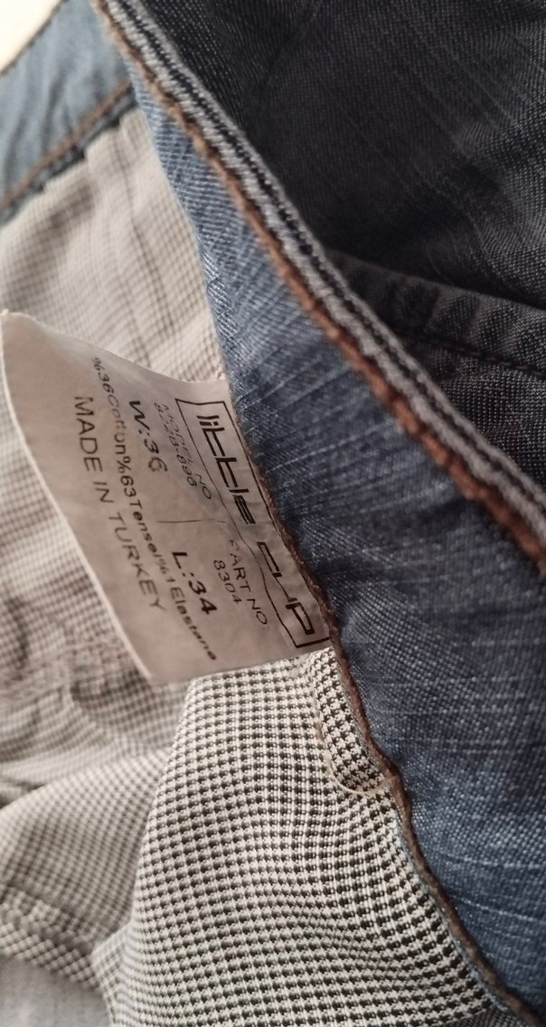 Gri Denim Erkek Pantolon - Kemerli, Regular Fit - Görsel 3