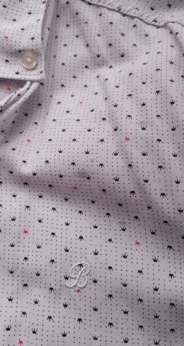 Düğmeli Beyaz Kısa Kollu Erkek Gömlek - Görsel 2