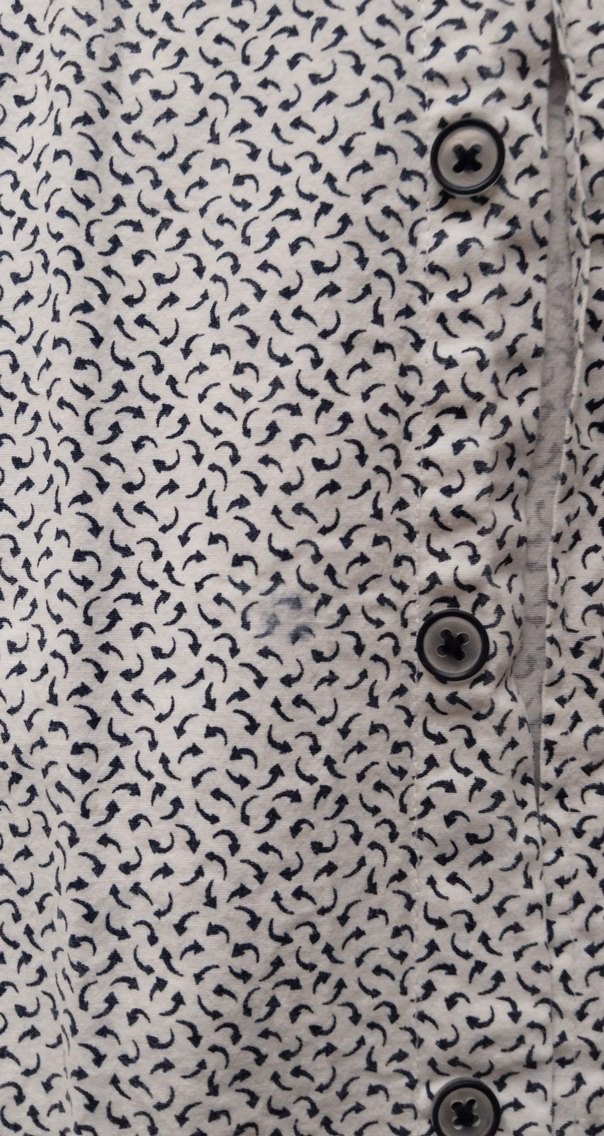 Düğmeli Beyaz Kısa Kollu Erkek Gömlek - Görsel 3