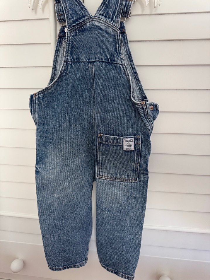 Zara Çocuk Geniş Kesim Kot Salopet - Görsel 2