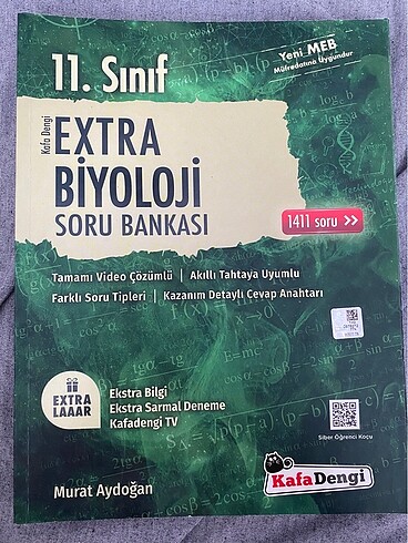 Kafadengi Yayınları 11. Sınıf Extra Biyoloji Soru Bankası (9 tes