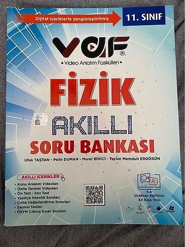 VAF 11. Sınıf Fizik Soru Bankası (21 test çözülü)