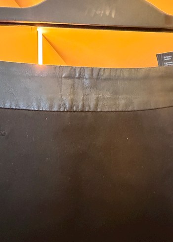 Düğmeli Siyah Süet Midi Kalem Etek - Görsel 2