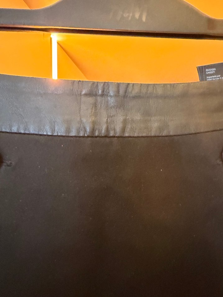 Düğmeli Siyah Süet Midi Kalem Etek - Görsel 2