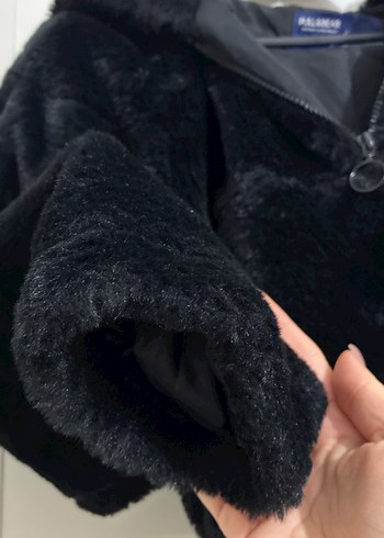 Siyah Kürklü Kadın Mont - Görsel 3