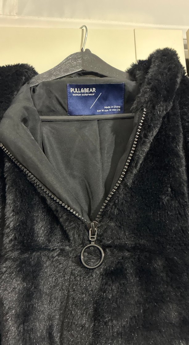 Siyah Kürklü Kadın Mont - Görsel 5