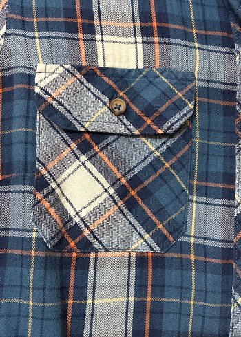 Kadın Mavi Kareli Uzun Kollu Gömlek - Görsel 4