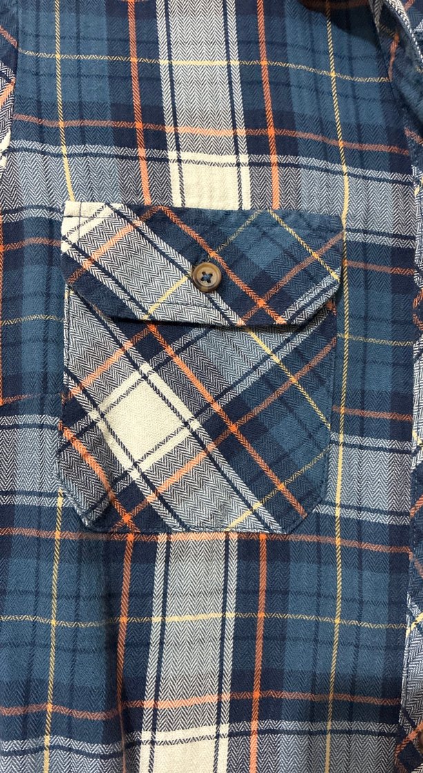 Kadın Mavi Kareli Uzun Kollu Gömlek - Görsel 4