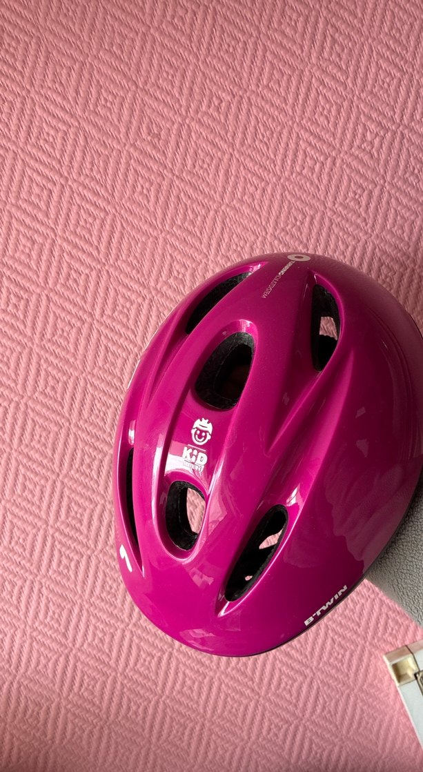 Renkli Pembe B'TWIN Bisiklet Kaskı - Görsel 3