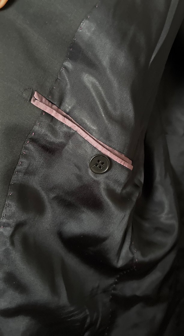 Düğmeli Siyah Erkek Takım Ceketi - Görsel 2