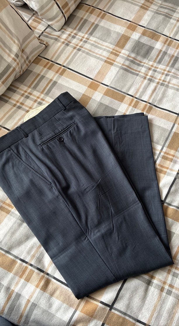 Klasik Kesim Gri Erkek Kumaş Pantolon - Görsel 3