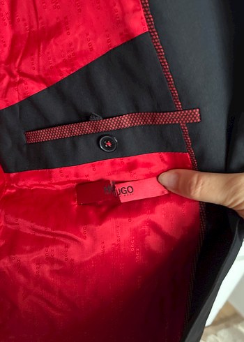 Düğmeli, Kırmızı Astarlı Erkek Ceket - Görsel 2