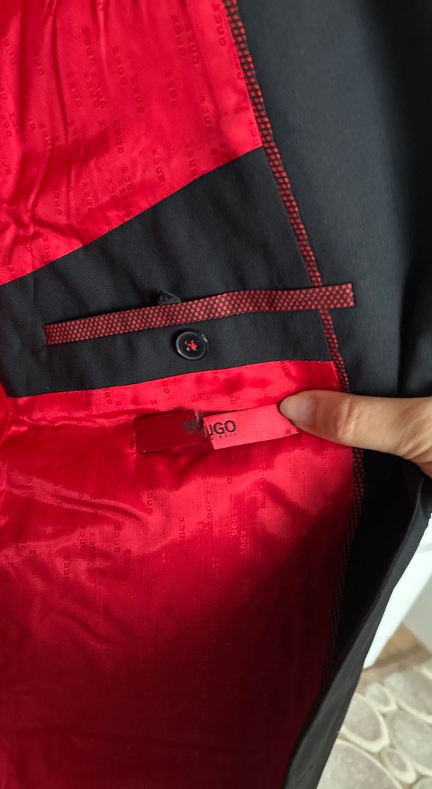 Düğmeli, Kırmızı Astarlı Erkek Ceket - Görsel 2