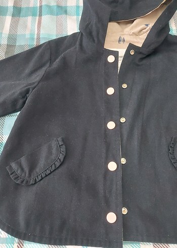 Düğmeli Desenli trençkot keten - Görsel 3