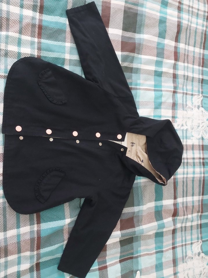 Düğmeli Desenli trençkot keten - Görsel 2