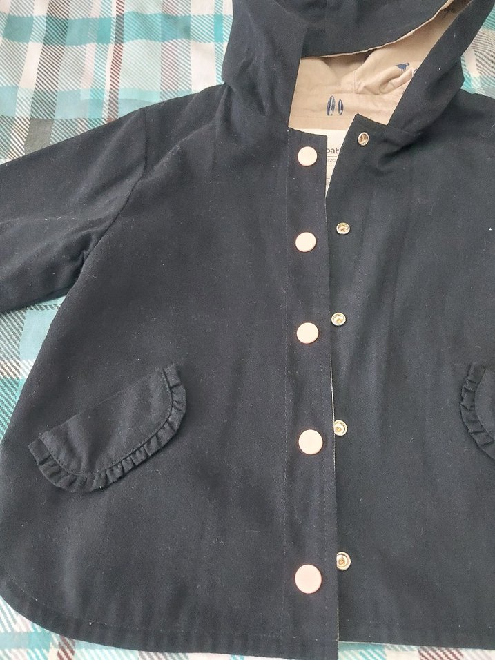 Düğmeli Desenli trençkot keten - Görsel 3