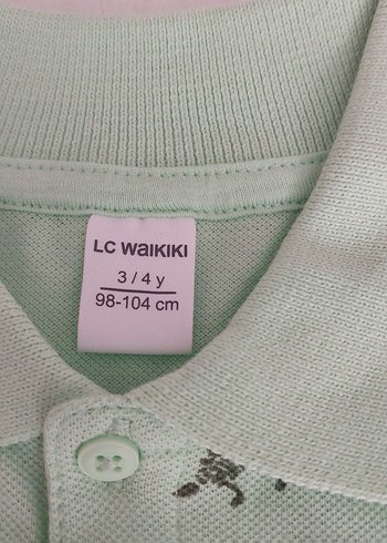 LC Waikiki Erkek Çocuk Yeşil Baskılı Polo Tişört