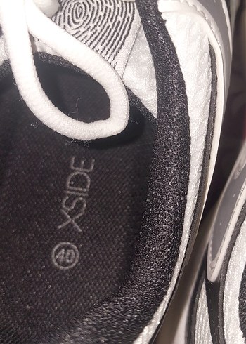 40 Beden beyaz Renk Beyaz Gri Bağcıklı Spor Kadın Sneaker