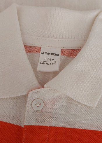 LC Waikiki Kırmızı Çizgili Erkek Çocuk Polo Tişört