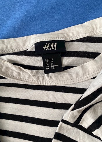 Pamuklu Siyah Beyaz Çizgili  Tişört - Görsel 3