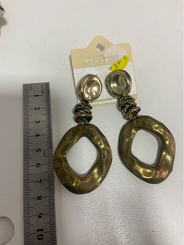 Diğer Eskitme Gold Küpe