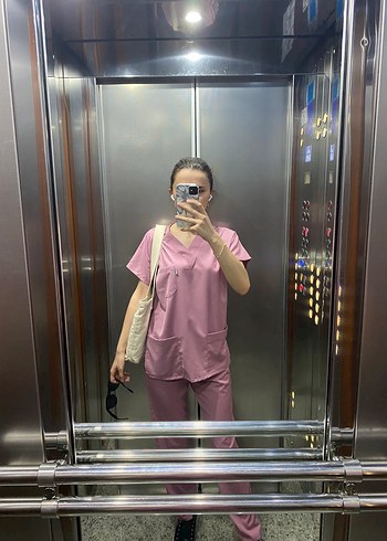 Pembe alt Hastane Kıyafeti scrubs class uniform