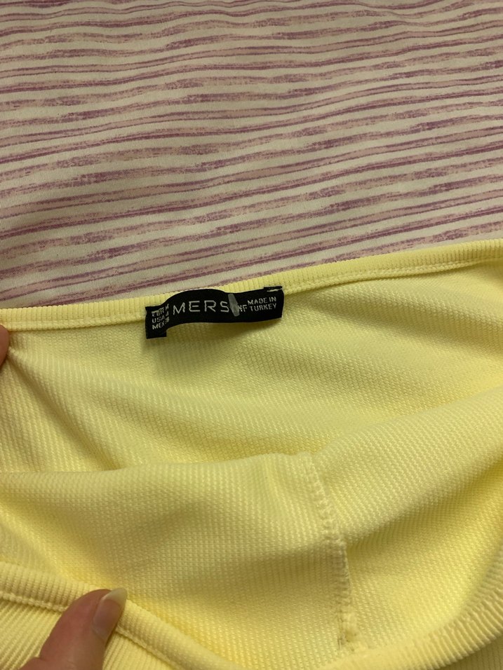 Sarı Straplez üst - Görsel 2