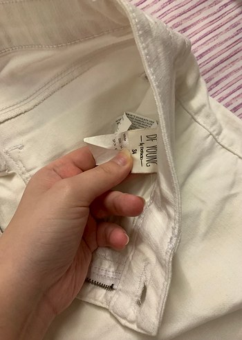 Beyaz Kadın  Bermuda Şort - Görsel 3