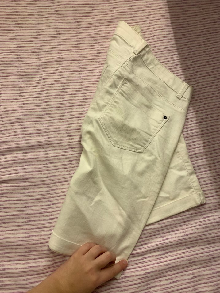 Beyaz Kadın  Bermuda Şort - Görsel 2