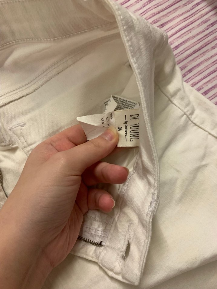 Beyaz Kadın  Bermuda Şort - Görsel 3