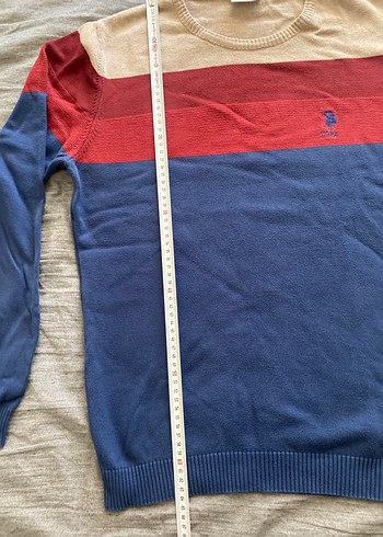 U.S Polo Assn. Erkek Indigo Bisiklet Yaka Triko Kazak