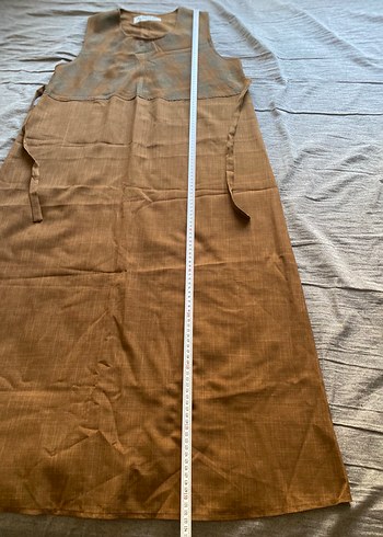 Kahverengi Hamile Uzun Elbise - Görsel 6