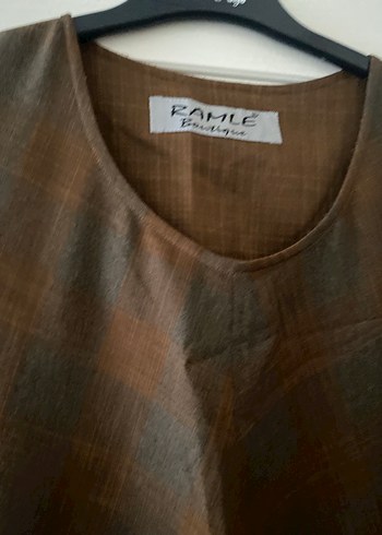 Kahverengi Hamile Uzun Elbise - Görsel 3