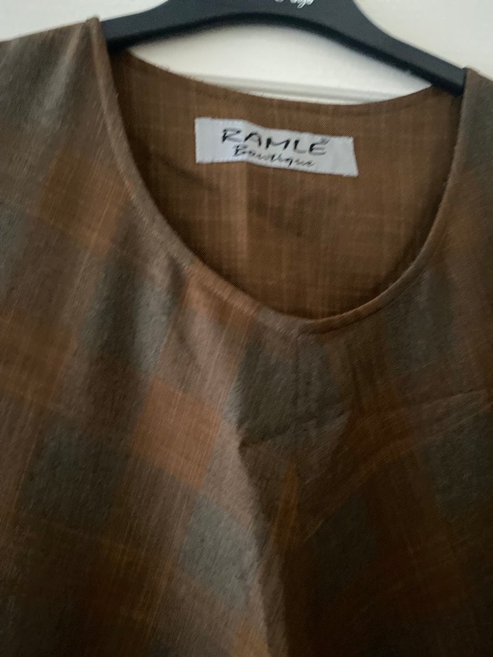 Kahverengi Hamile Uzun Elbise - Görsel 3