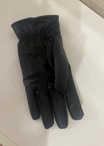 Kadın Siyah Deri  Eldiven - Görsel 6