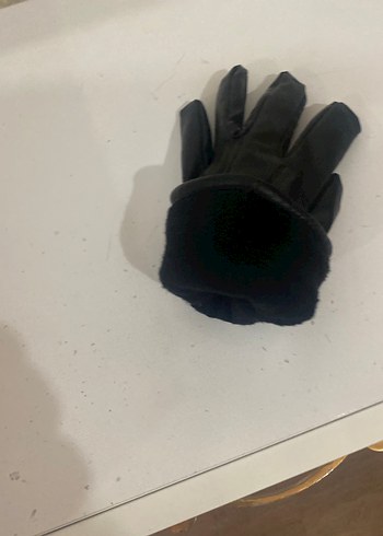 Kadın Siyah Deri  Eldiven - Görsel 8