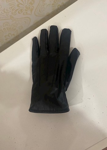 Kadın Siyah Deri  Eldiven - Görsel 9