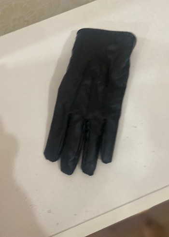 Kadın Siyah Deri  Eldiven - Görsel 7