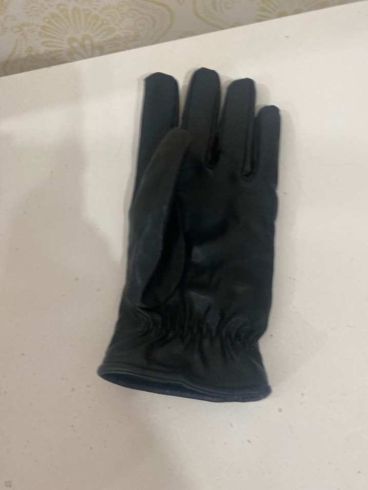 Kadın Siyah Deri  Eldiven - Görsel 5