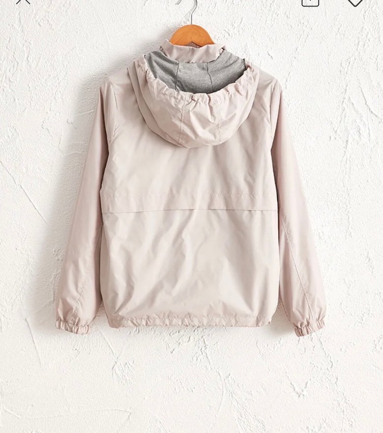 LCW Bej Kapüşonlu Yağmurluk - Görsel 2