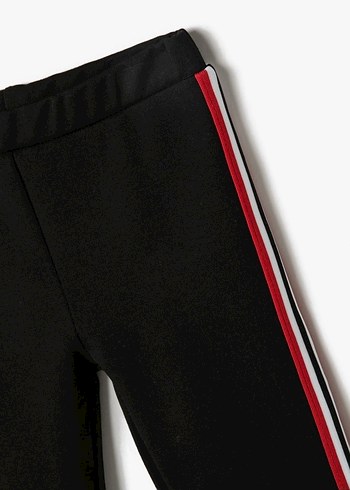 Koton Siyah Yanları Çizgili Elastik  Tayt - Görsel 3