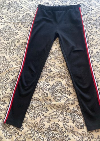 Koton Siyah Yanları Çizgili Elastik  Tayt - Görsel 4