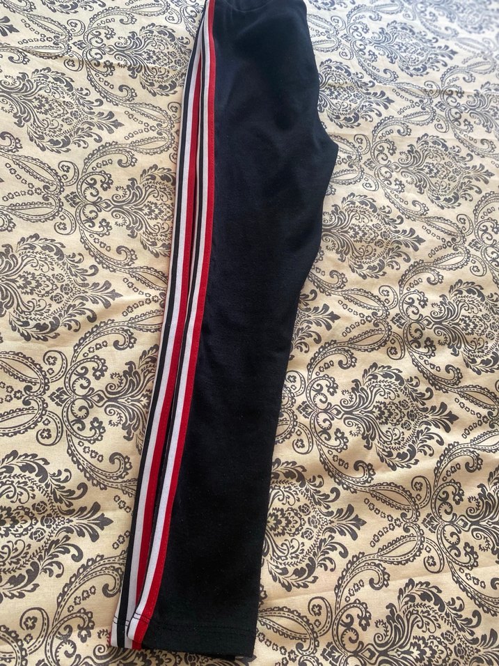 Koton Siyah Yanları Çizgili Elastik  Tayt - Görsel 5