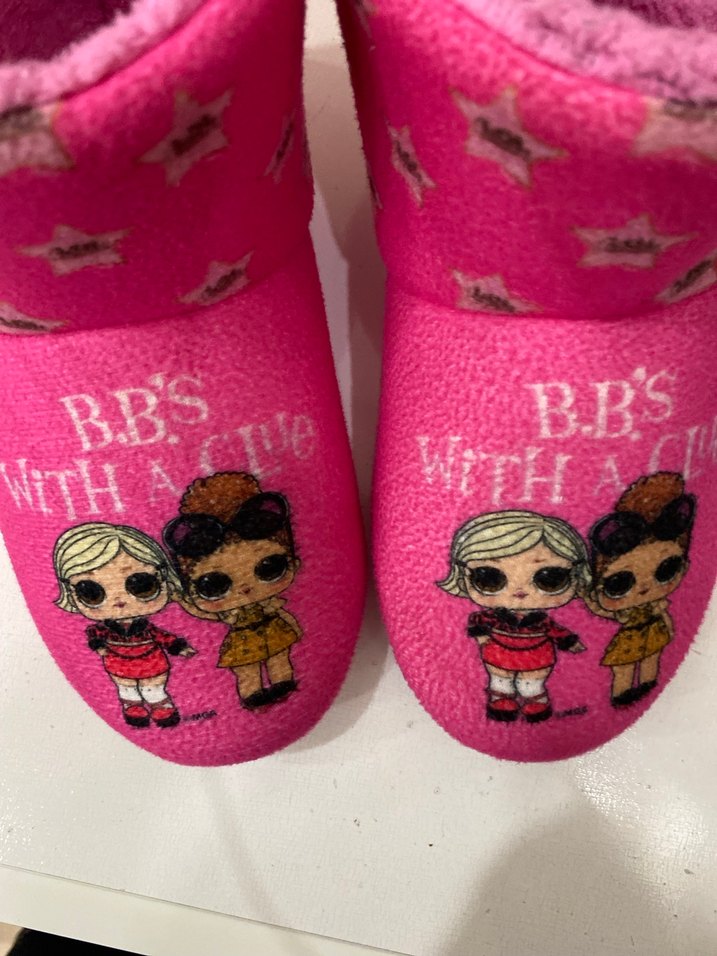 Kız Çocuk Fuşya Sıcak Panduf Velcro - Görsel 3