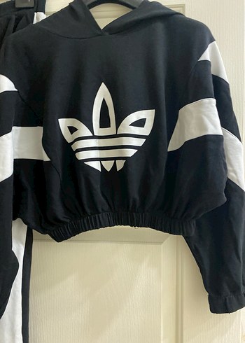 Siyah Baskılı Kapüşonlu Rahat Takım - Görsel 2