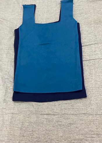 m Beden 2li Kare Yaka Kalın Askılı Crop Bluz
